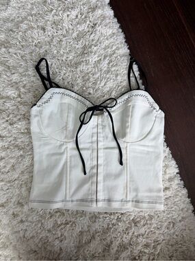 Princess Polly White & Black Corset Top